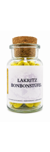 Ingwer Lakritz Bonbonstifte im Korkenglas