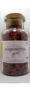 Rosenblüten geschnitten Bio im Korkenglas