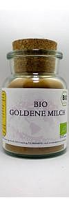 Goldene Milch Bio gemahlen im Korkenglas