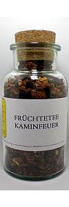 Früchtetee Kaminfeuer im Korkenglas
