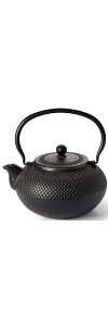 Teekanne Gusseisen schwarz, 1,5L und 0,8L mit  Teesieb
