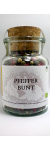 Pfeffer bunt ganz Bio im Korkenglas