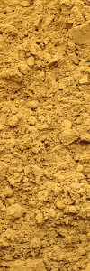 Guarana Pulver gemahlen im Korkenglas