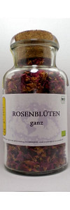 Rosenblüten geschnitten Bio im Korkenglas