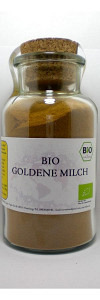 Goldene Milch Bio gemahlen im Korkenglas